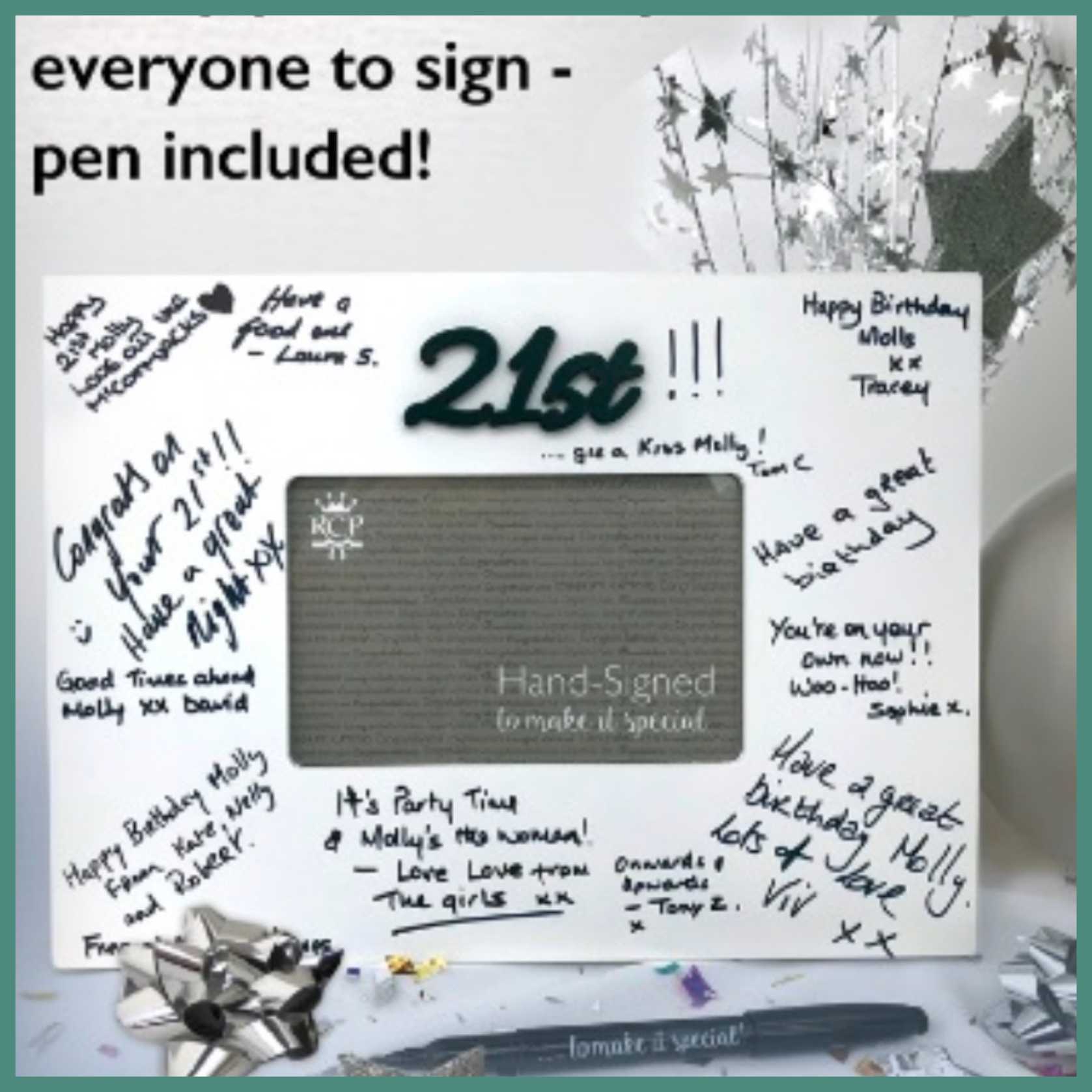 Milestone Birthday Signature Frames